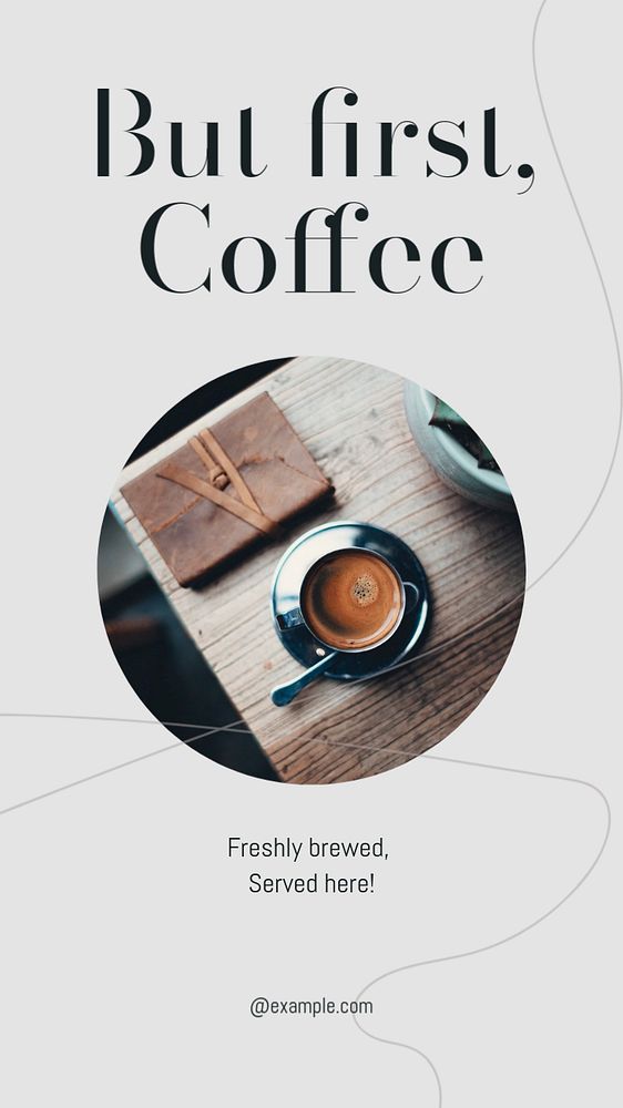 Coffee morning Instagram story template, editable design