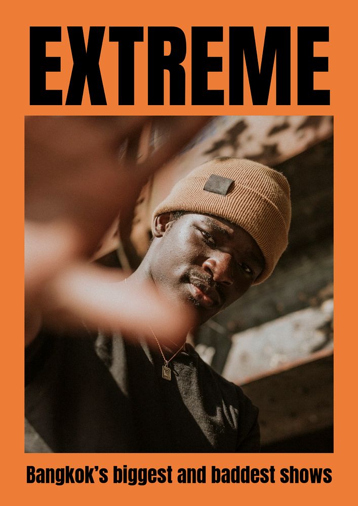 Extreme show poster template, editable design