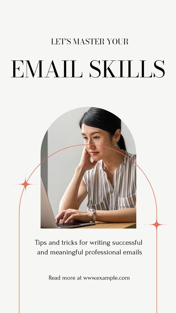 Email skills Instagram story  template, editable design