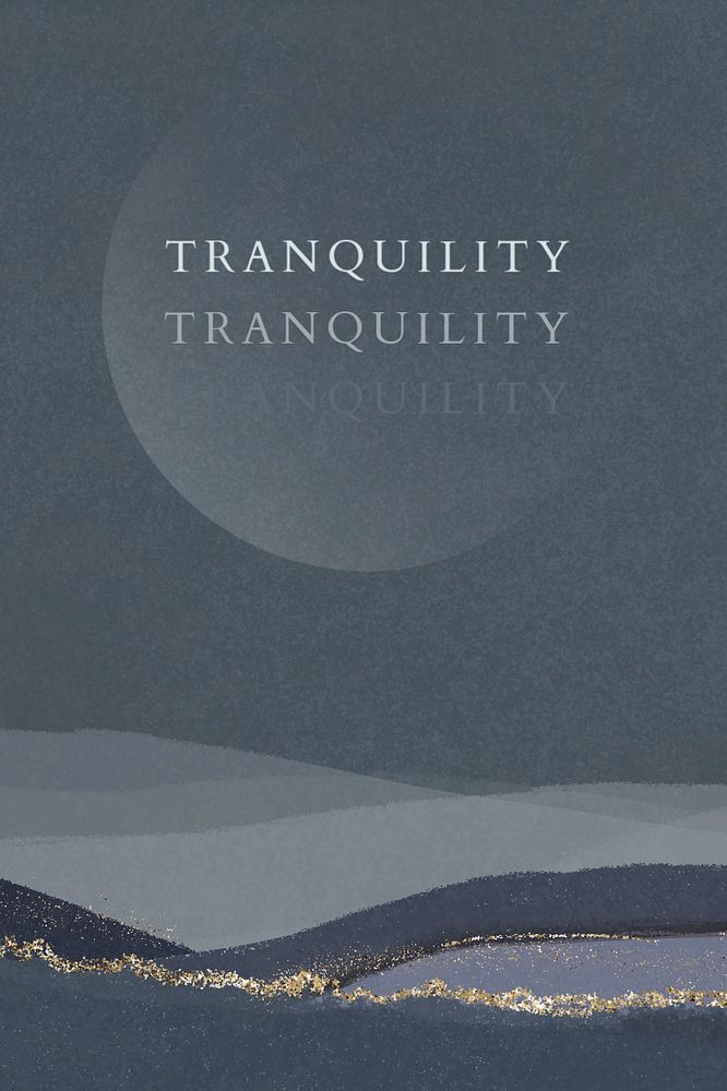 Tranquility aesthetic Pinterest pin template, editable text