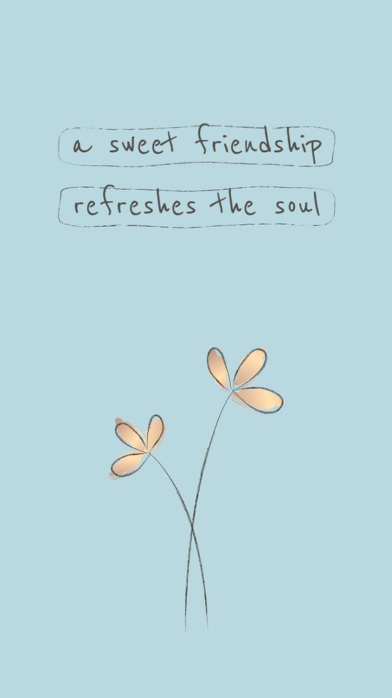 Friendship quote Facebook story template, customizable floral doodle design