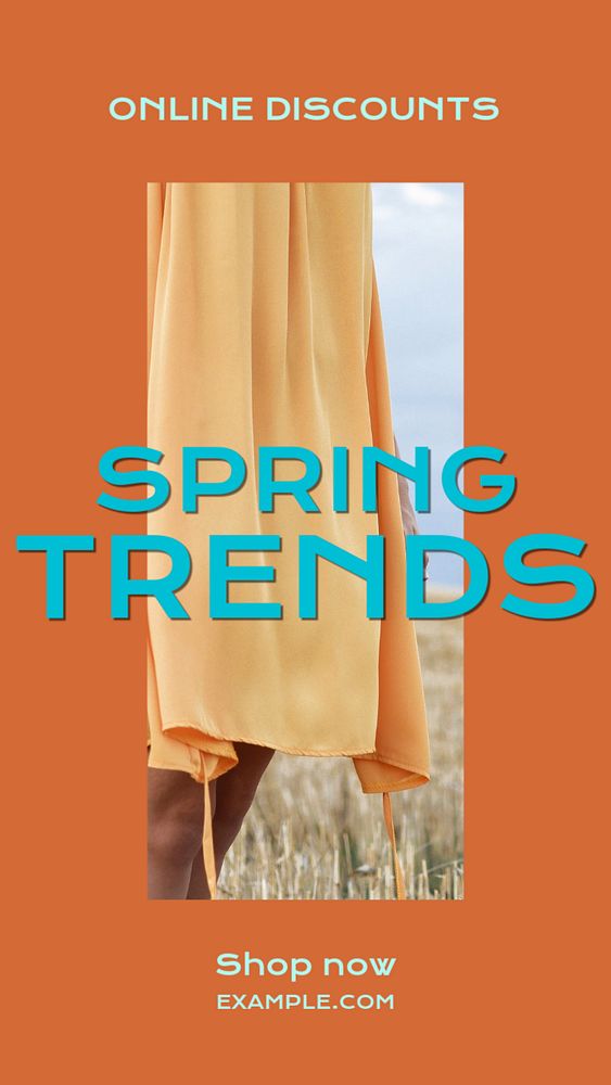 Spring collection  Instagram story template, editable design for social media