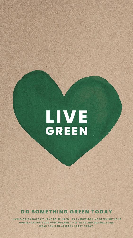 Live green Instagram story template, editable design