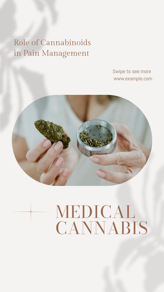 Medical cannabis Instagram story template, editable design