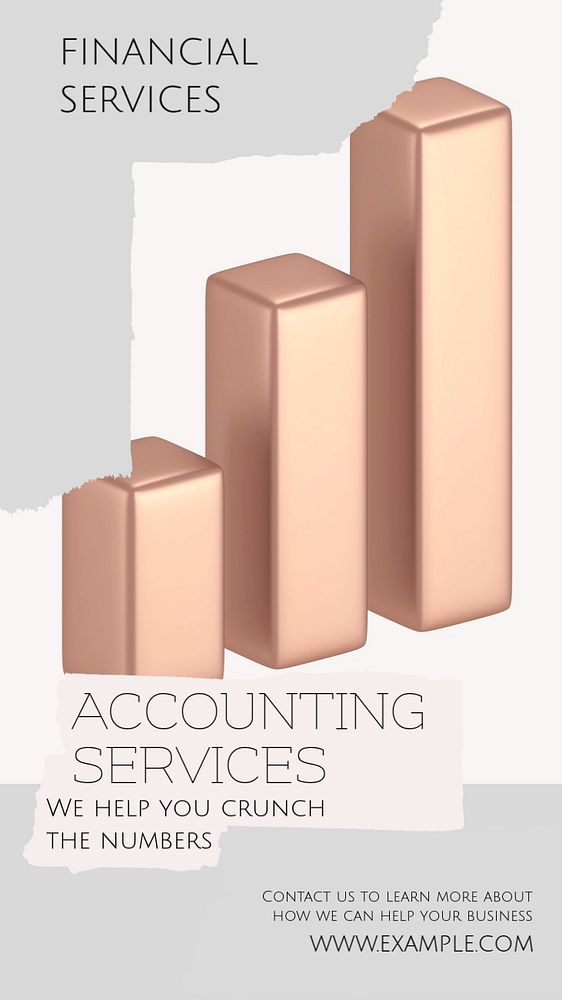 Accounting services Instagram story template, editable design