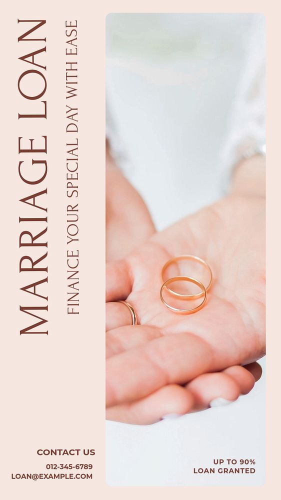 Marriage loan Instagram story template, editable design