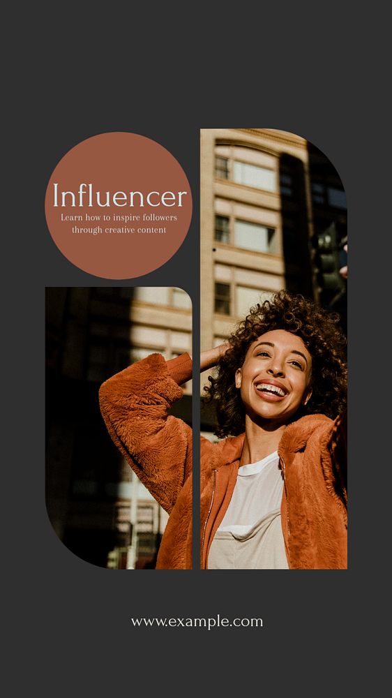 Become an influencer Instagram story template, editable design