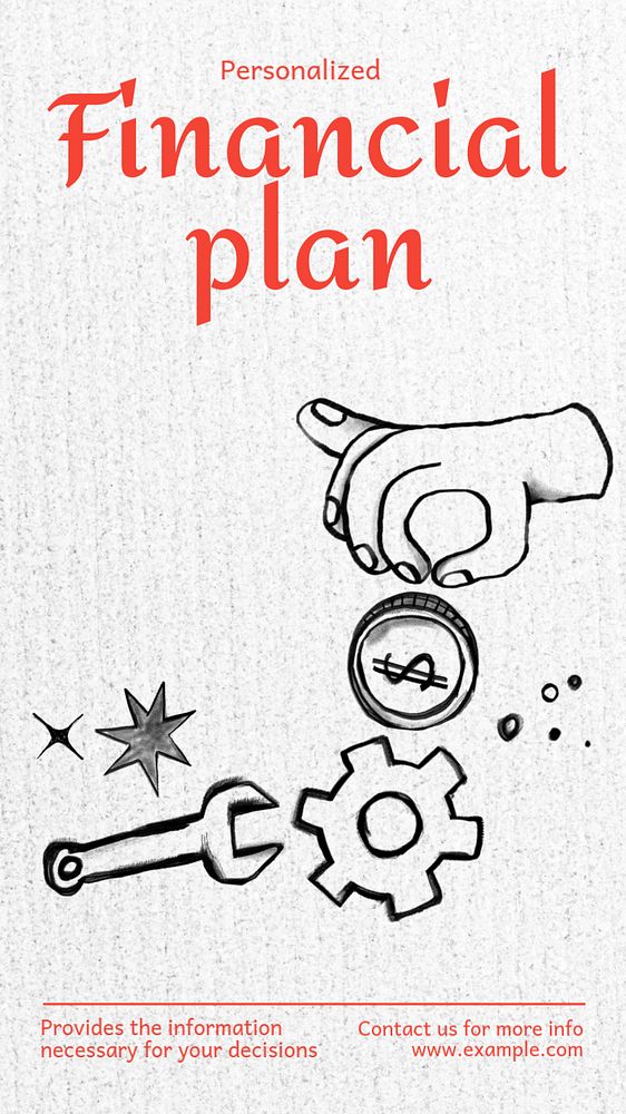 Financial plan Instagram story template, editable design