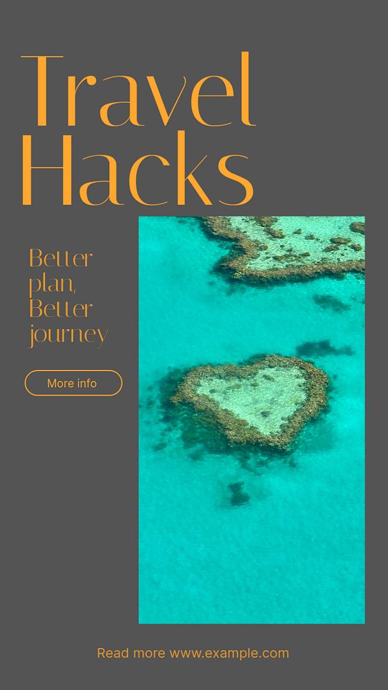 Travel hacks Instagram story  template, editable design