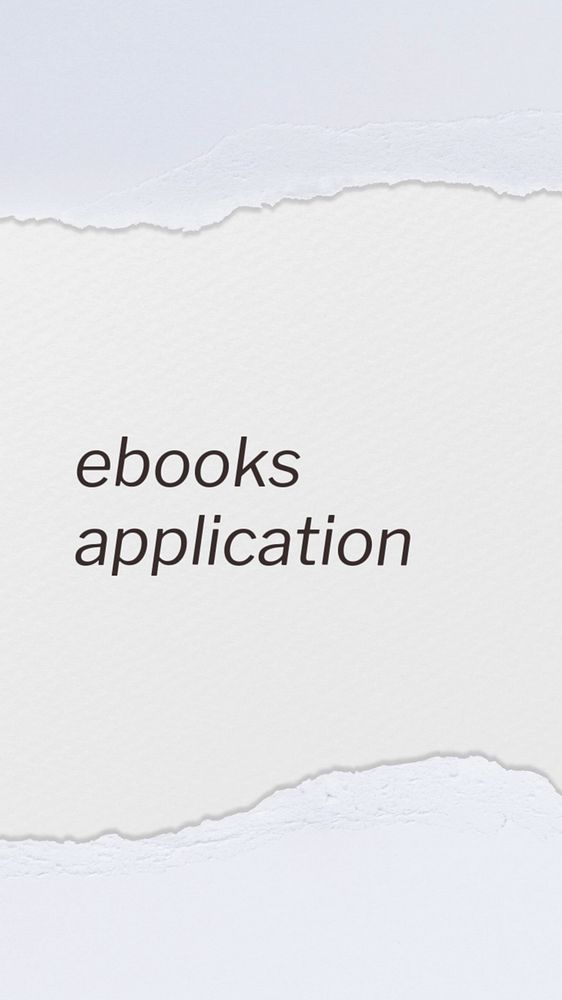 Ebooks application Instagram story template, editable ripped paper design