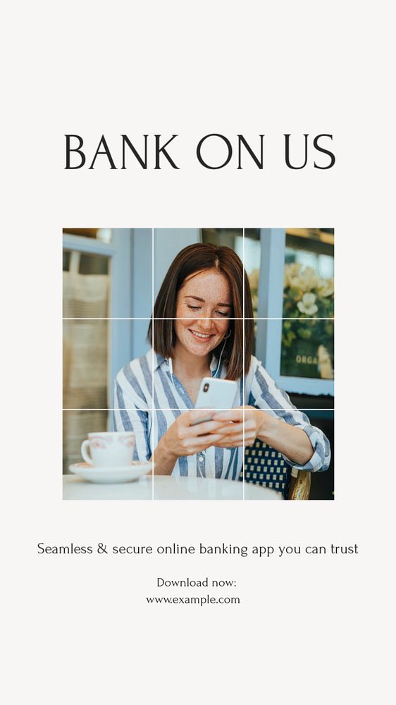 Banking ads Instagram story template, editable design