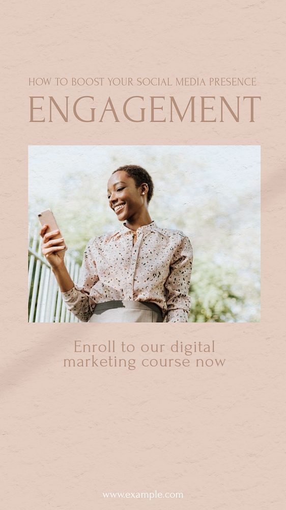 Engagement Instagram story template, editable design