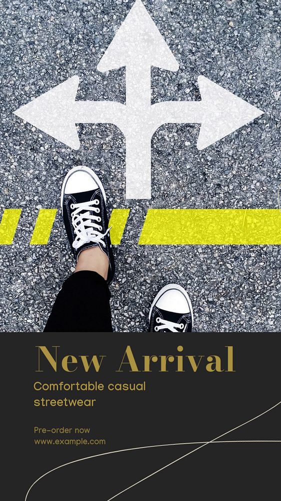 Streetwear new arrival Instagram story template, editable design