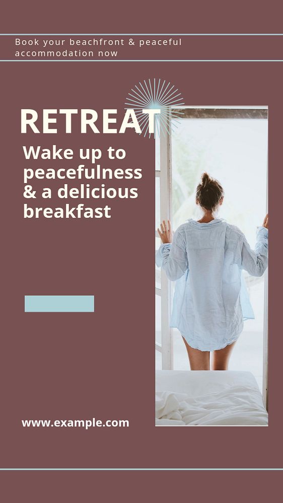 Wellness retreat Instagram story template, editable design