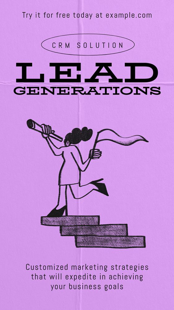 Lead generations Instagram story template, editable design