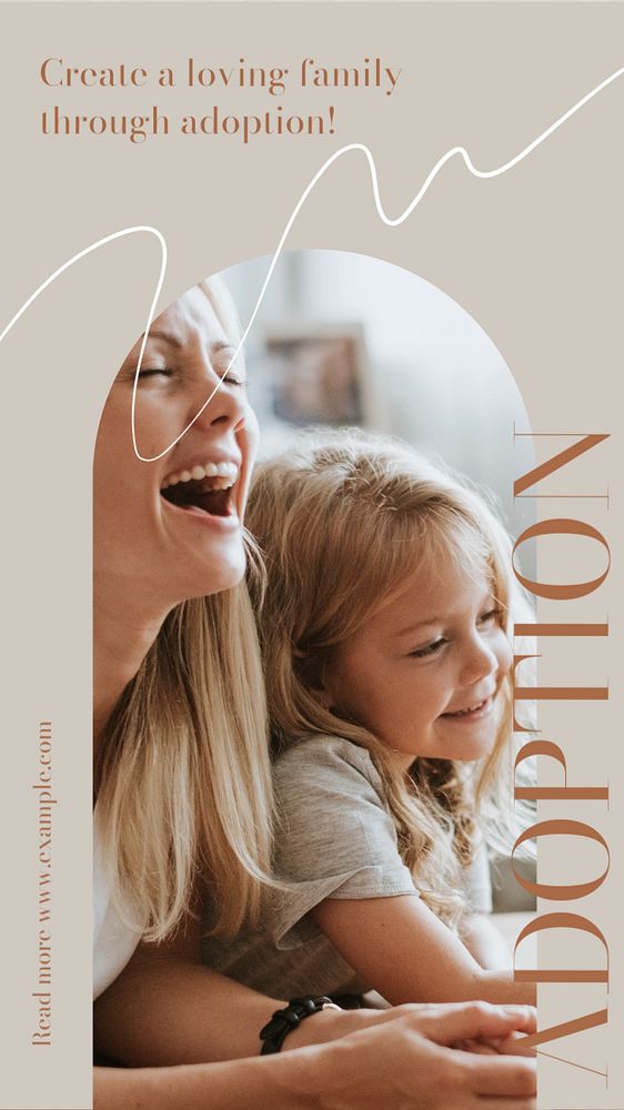 Child adoption Instagram story template, editable design