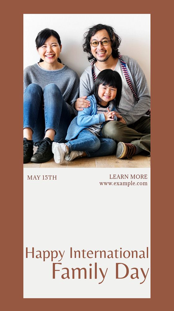 International Family Day Instagram story template, editable design