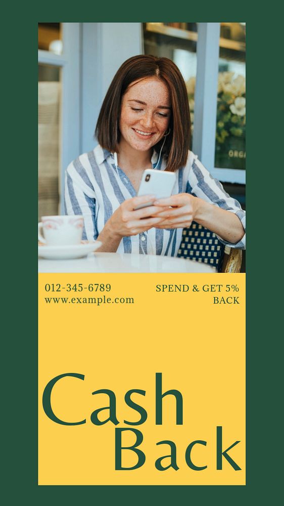 Credit card advertisement Instagram story template, editable design