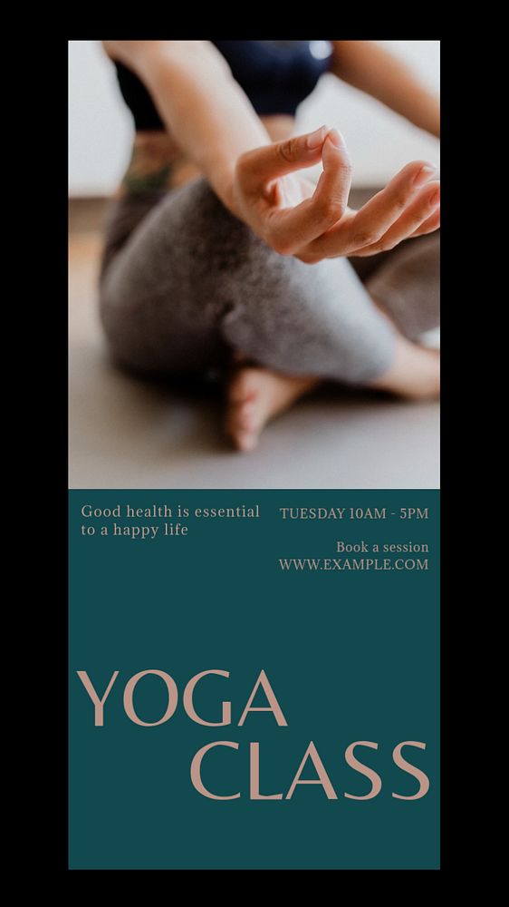 Yoga class Instagram story template, editable design