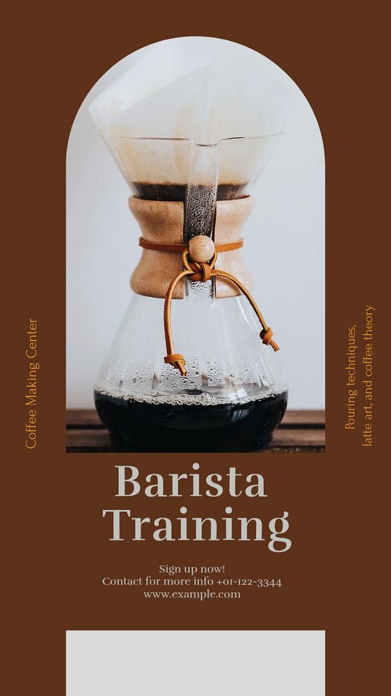 Barista training Instagram story template, editable design