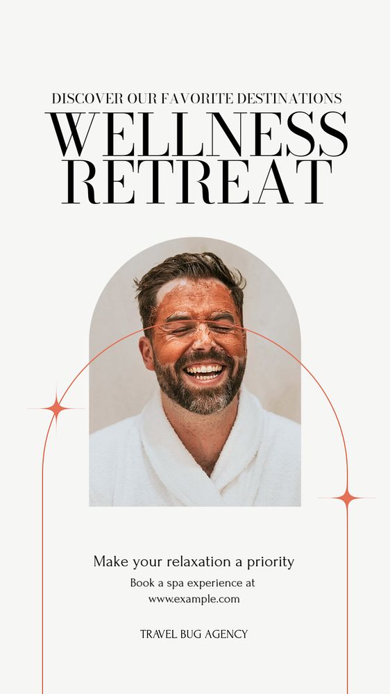 Wellness retreat Instagram story template, editable design