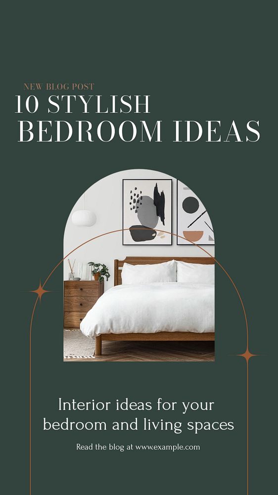 Bedroom ideas Instagram story template, editable design