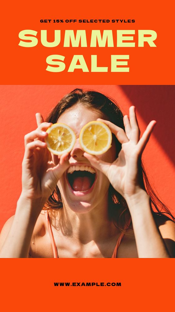 Summer sale  Instagram story template, editable design for social media