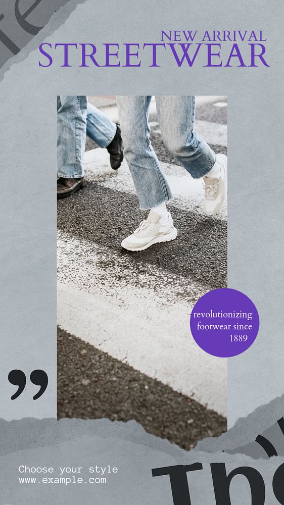 Streetwear store Instagram story template, editable design