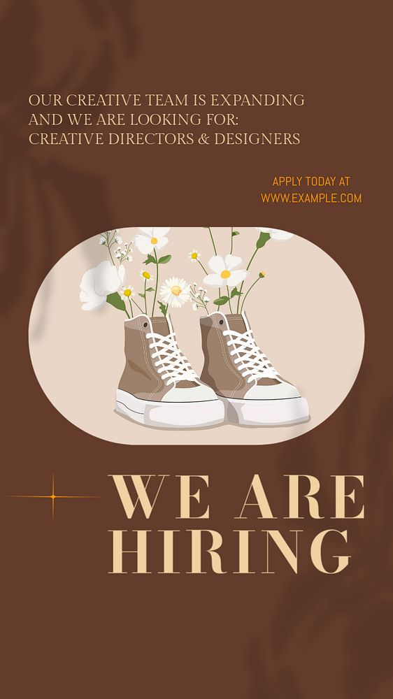 We are hiring Instagram story template, editable design