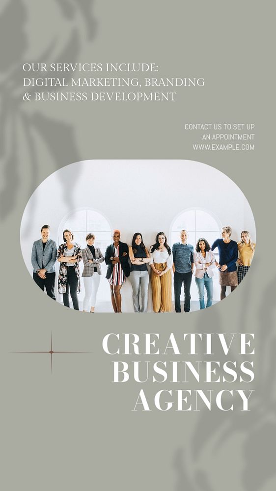 Creative business agency Instagram story template, editable design