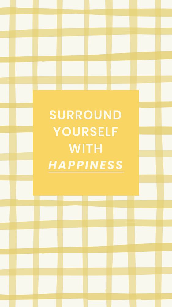 Happiness quote  Instagram story template, editable design