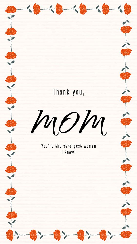 Mother's day Instagram story template, editable floral design