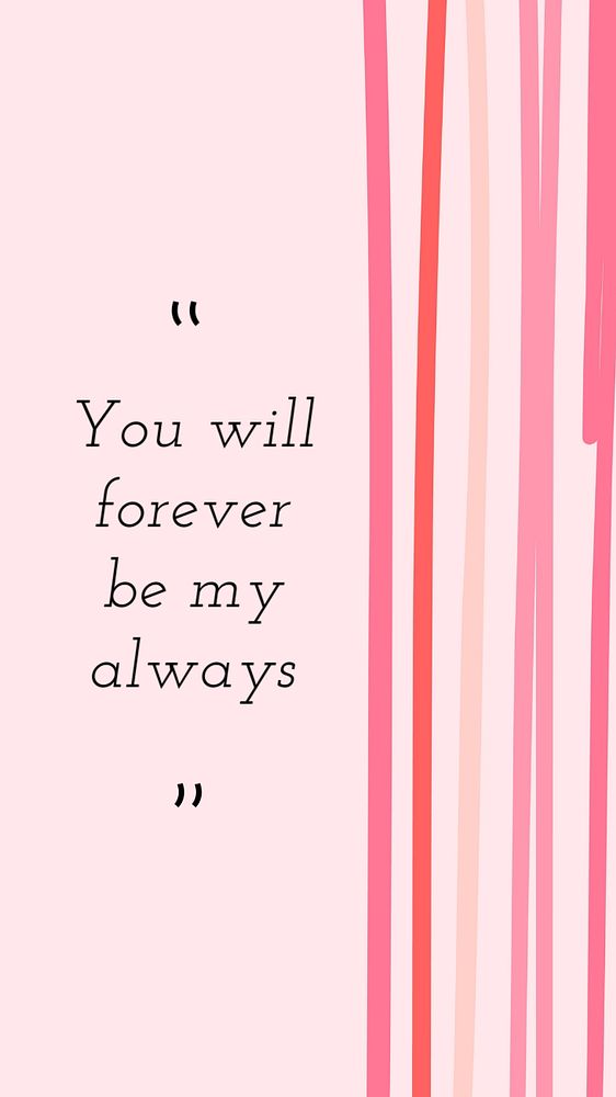 Valentine’s quote Facebook story template, editable deign