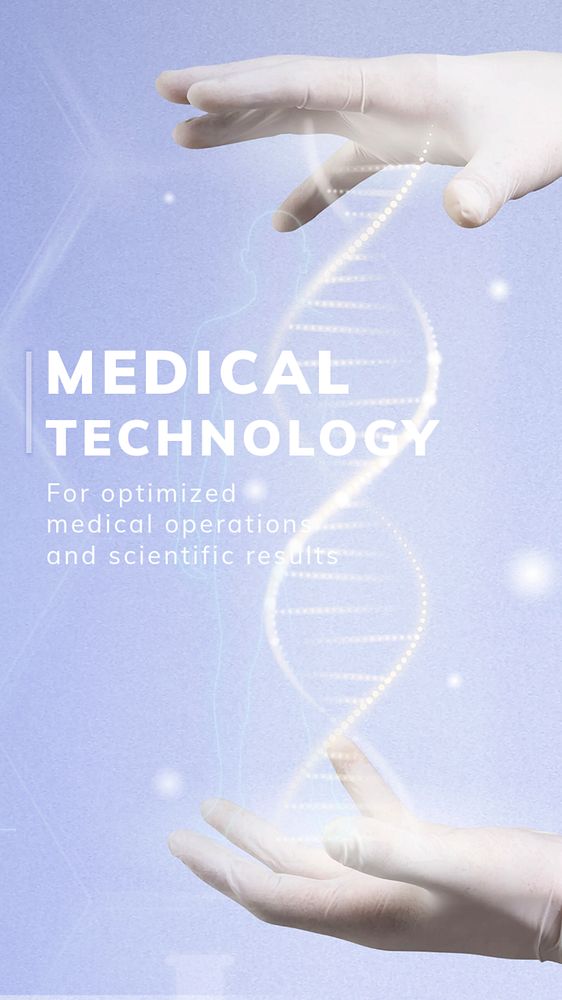 Medical technology Facebook story template, editable text