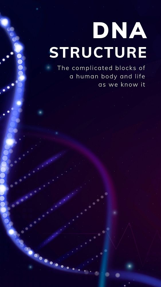 DNA structure biotechnology Instagram story template, editable text