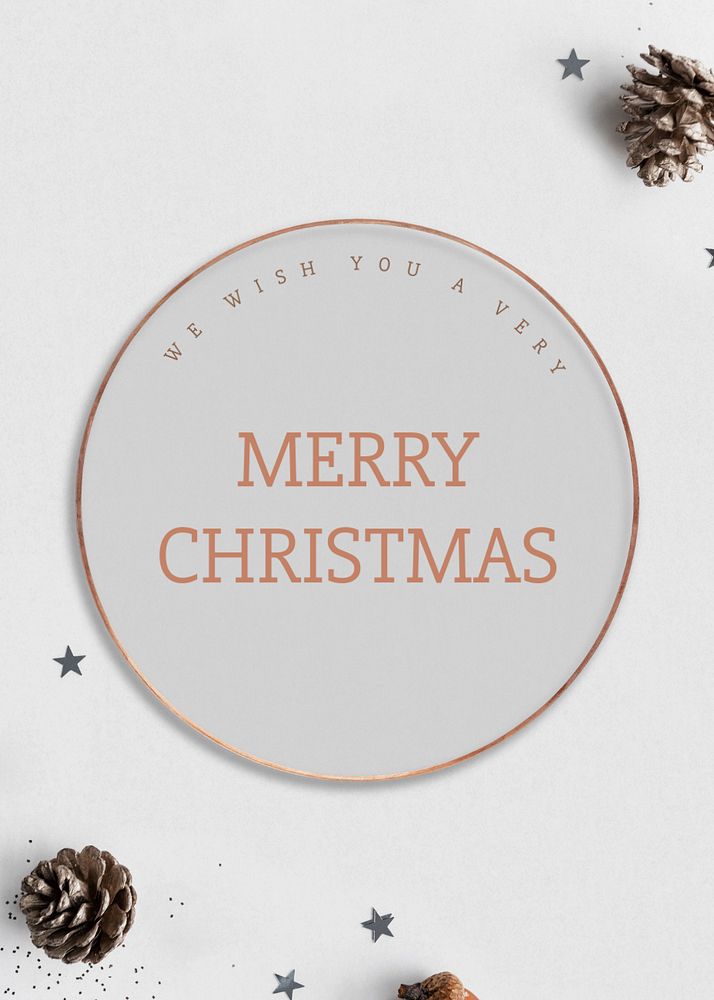 Christmas greetings invitation card template, festive editable design