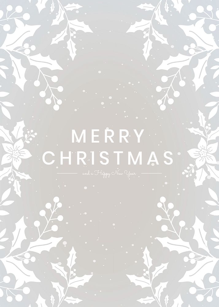 Merry Christmas invitation card template, festive editable design