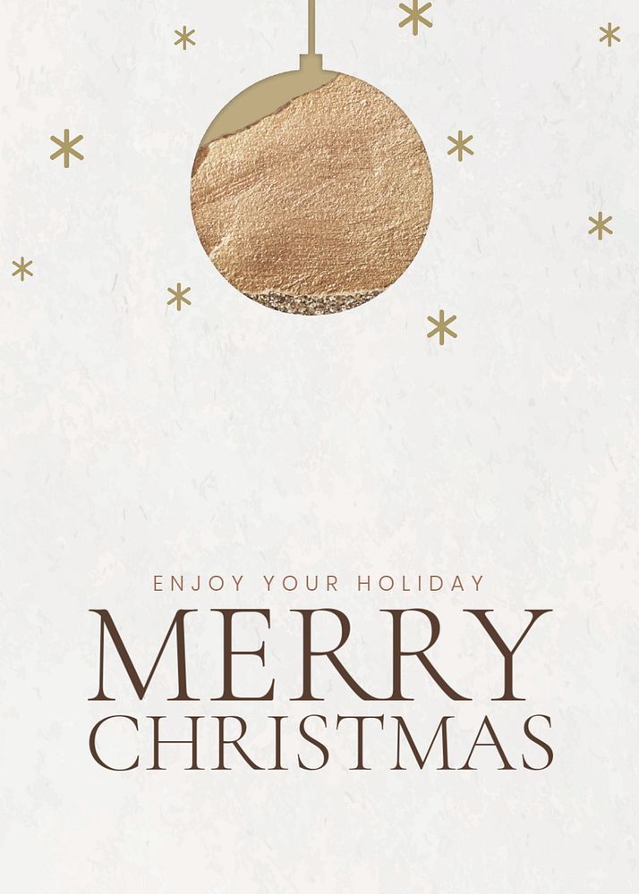 Merry Christmas invitation card template,  festive editable design