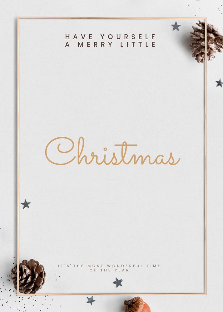 Christmas greetings invitation card template, festive editable design