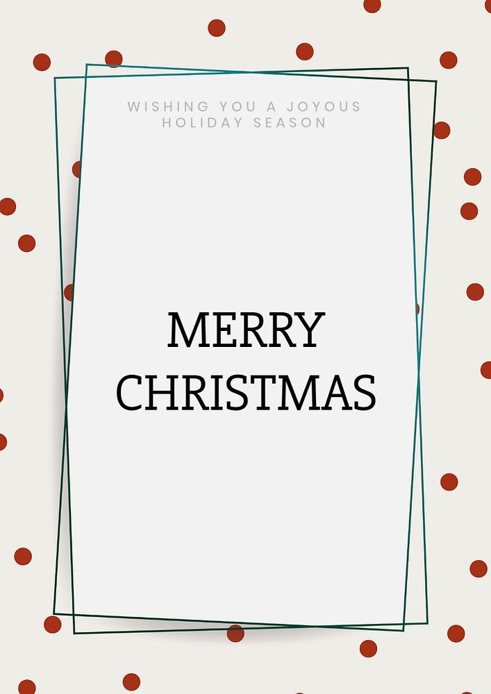 Christmas greetings editable poster template