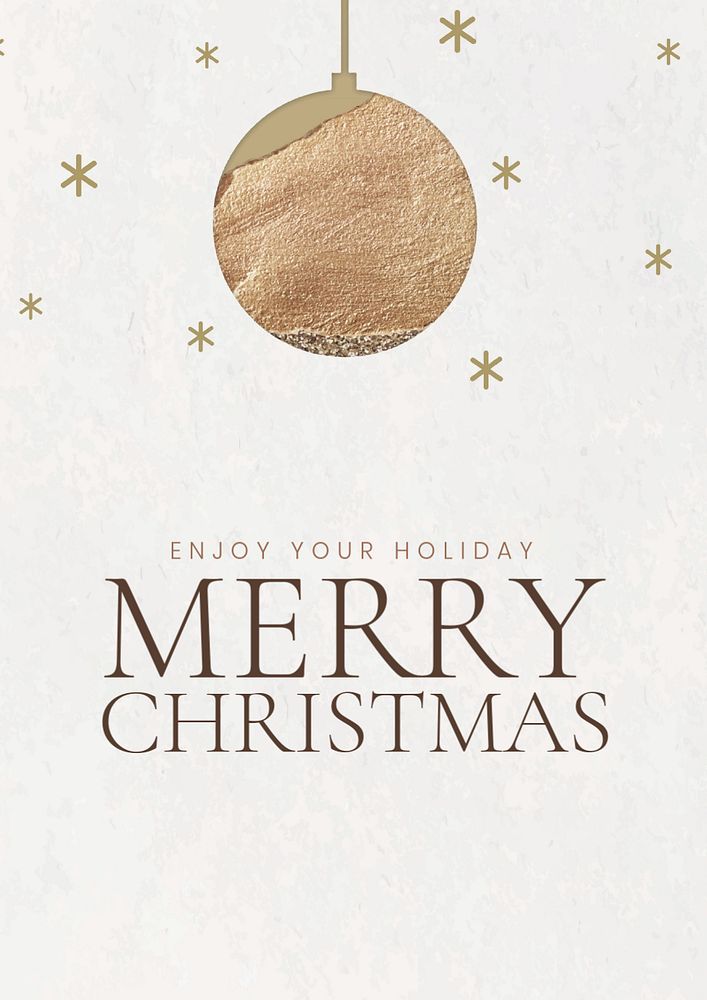 Christmas greetings editable poster template