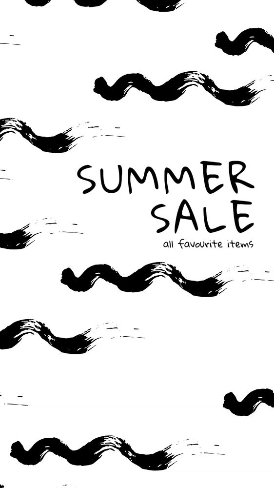 Summer sale Facebook story template, editable text