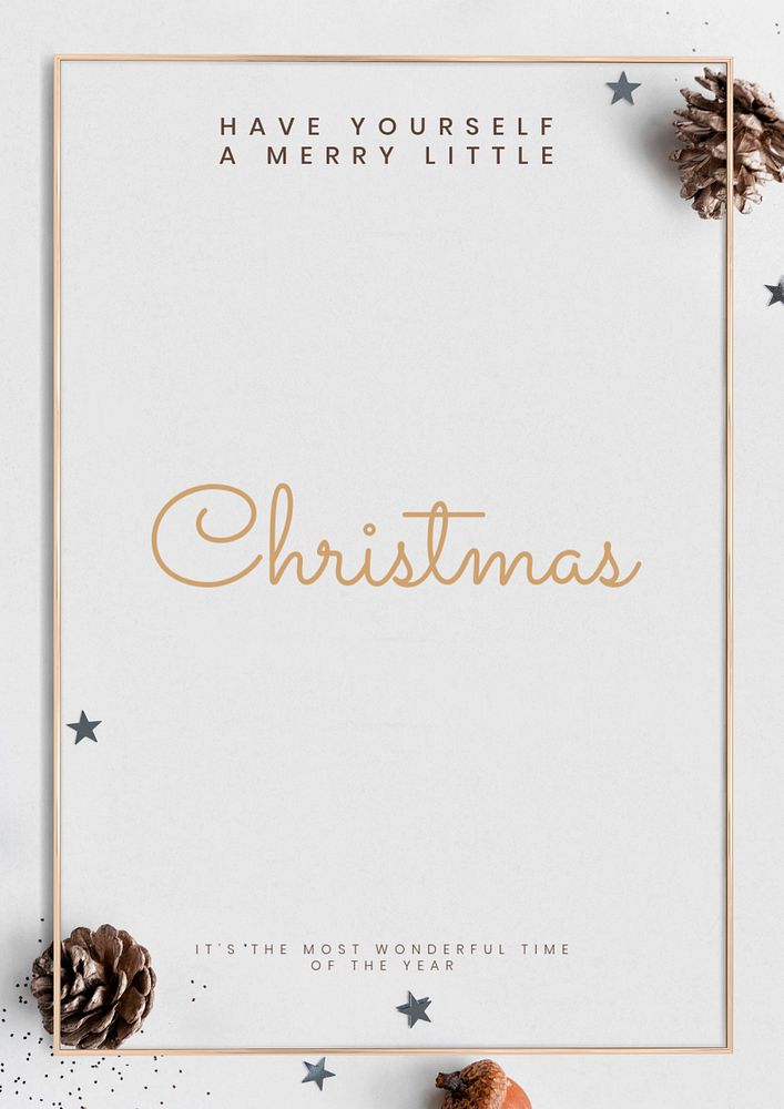 Christmas greetings editable poster template