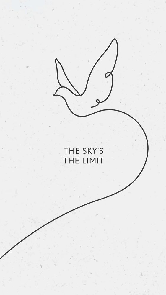 Inspirational quote Instagram story template, customizable bird design