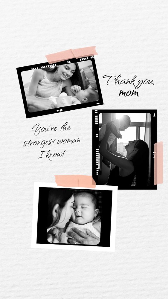 Mother's day  Facebook story template,  editable design 