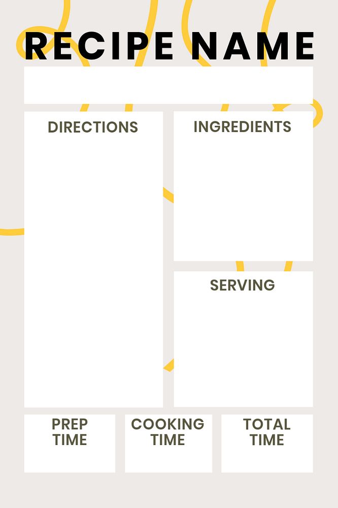 Spaghetti recipe Pinterest pin template, cute editable design