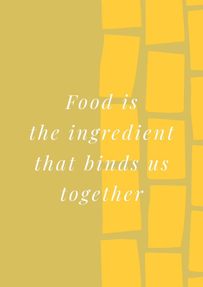 Food quote poster template, cute editable design