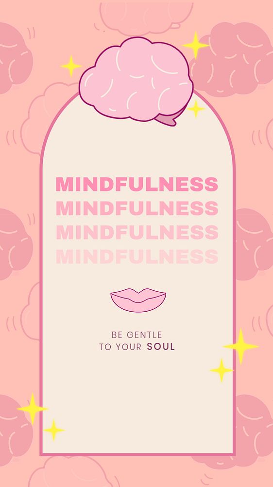 Mindfulness quote Instagram story template, mental health social media