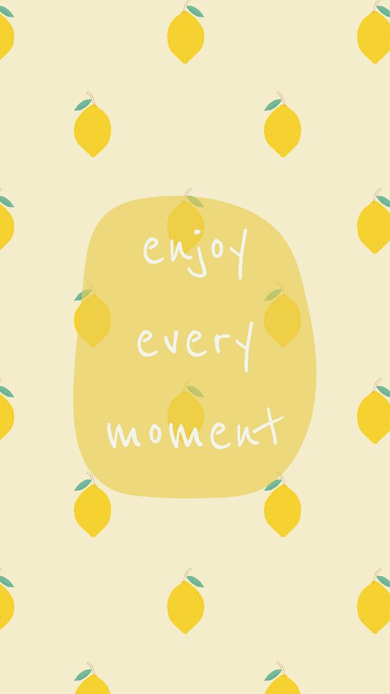 Lemon pattern Instagram story template, editable design