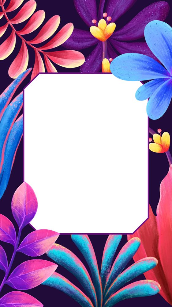 Botanical frame, editable hand-drawn nature remix